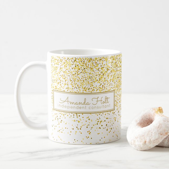 Gold Glitter Coffee Mug (With Donut)