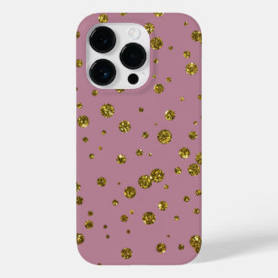 Gold Glitter Confetti and Blush Phone Case