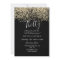 Gold Glitter Confetti Black 30th birthday party