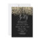 Gold Glitter Confetti Black 60th birthday party