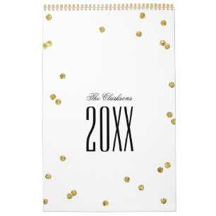 Gold Glitter Confetti Calendar