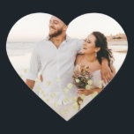 Gold Glitter Confetti Wedding Photo Heart Sticker<br><div class="desc">Gold Glitter Confetti Wedding Photo Heart Sticker.</div>
