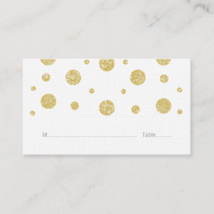 Gold Glitter Confetti Wedding Place Cards