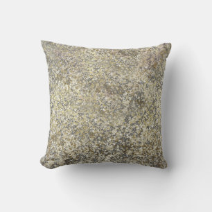 Gold Glitter Crackle Modern Chic Glam Sparkle Cushion