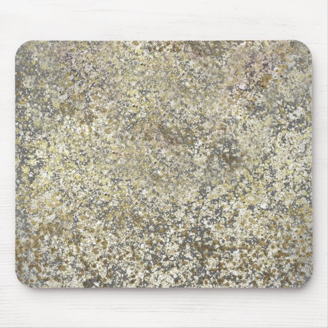 Gold Glitter Crackle Modern Chic Glam Sparkle Mouse Pad (Front)