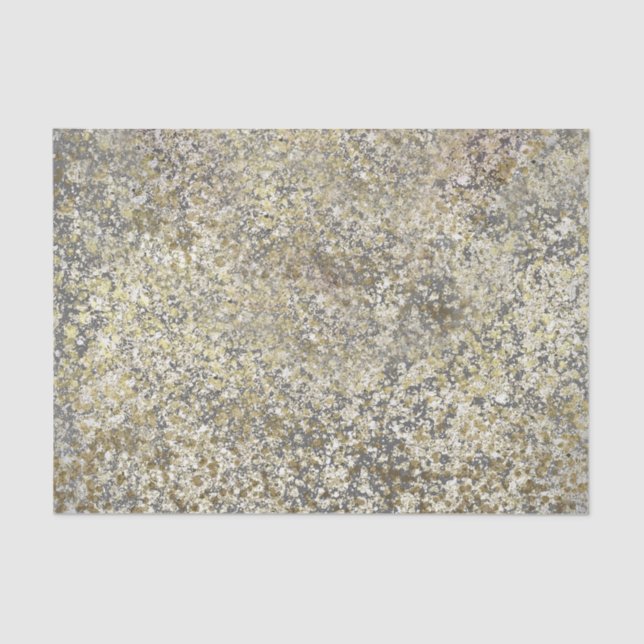Gold Glitter Crackle Modern Chic Glam Sparkle Tissue Paper (Front)
