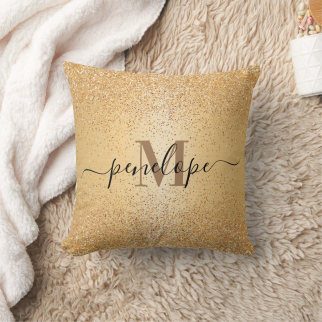 Gold Glitter Cushion (Blanket)