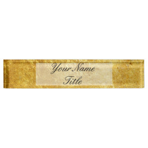 Gold Glitter Custom Desk Name Plate