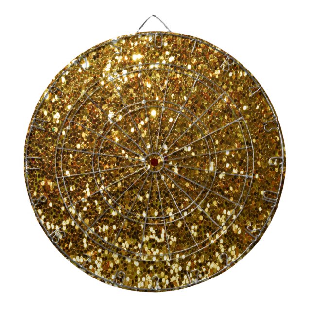 Gold Glitter Dartboard (Front)