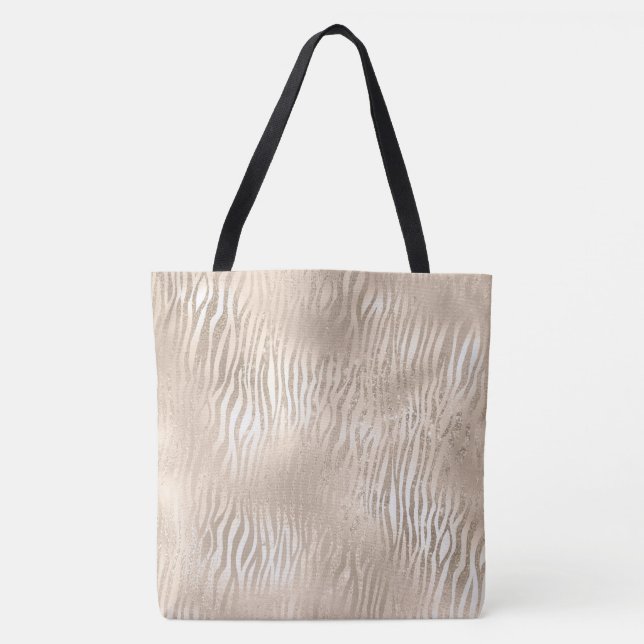 Gold  Glitter Design Designer Tote Bag (Front)