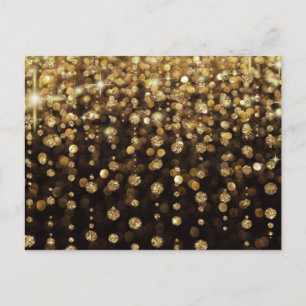 Gold Glitter Diamonds Postcard