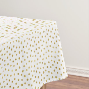 Gold glitter dots tablecloth