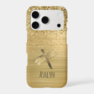 Gold Glitter Dragonfly