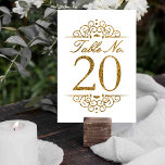 Gold Glitter Effect Wedding Table Number Card (20)<br><div class="desc">Gold Glitter Effect Wedding Table Number Card (20) 
 
  VIEW MATCHING TABLE NUMBER CARDS</div>
