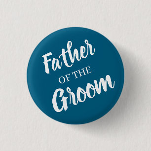 Gold Glitter father of groom wedding  Button