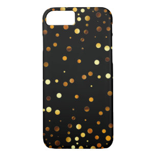 Gold Glitter Faux Foil Confetti Dots iPhone 8/7 Case