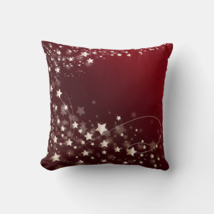 Gold Glitter Faux Foil Confetti Stars Cushion