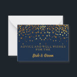 Gold Glitter Faux Foil Wedding Advice Card<br><div class="desc">This is Blank Elegant Gold Glitter Faux Foil Wedding Advice Card  Business Card. This card featuring is gold glitter. It is perfect as wedding place cards,  business cards and more. Click on the customise it button to personalise the design.</div>