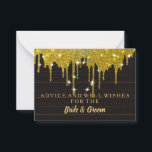 Gold Glitter Faux Foil Wedding Advice Card<br><div class="desc">This is Blank Elegant Gold Glitter Faux Foil Wedding Advice Card  Business Card. This card featuring is gold glitter. It is perfect as wedding place cards,  business cards and more. Click on the customise it button to personalise the design.</div>