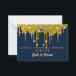 Gold Glitter Faux Foil Wedding Advice Card<br><div class="desc">This is Blank Elegant Gold Glitter Faux Foil Wedding Advice Card  Business Card. This card featuring is gold glitter. It is perfect as wedding place cards,  business cards and more. Click on the customise it button to personalise the design.</div>