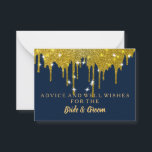 Gold Glitter Faux Foil Wedding Advice Card<br><div class="desc">This is Blank Elegant Gold Glitter Faux Foil Wedding Advice Card  Business Card. This card featuring is gold glitter. It is perfect as wedding place cards,  business cards and more. Click on the customise it button to personalise the design.</div>