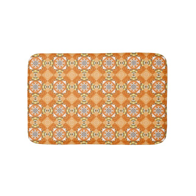 Gold Glitter Fishnet: Sparkling Seamless Bath Mat (Front)
