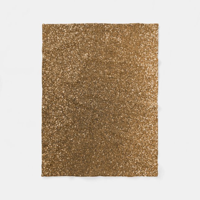 Gold glitter fleece blanket (Front)