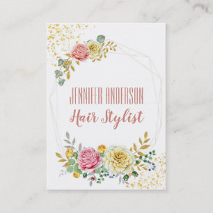 Gold Glitter Floral Geometric Beauty Appointment