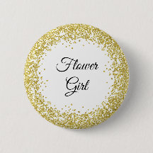 Gold Glitter. Flower girl.