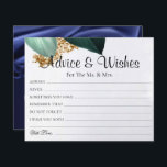 Gold Glitter Foliage Wedding Advice Wishes Cards<br><div class="desc">Wedding Advice and wishes Cards for bride and groom keepsake,  Wishes for Mr & Mrs - Bridal Shower,  Bachelorette Games.</div>