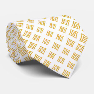 Gold Glitter Geometric Shapes Tie