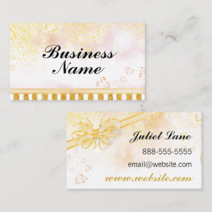 Gold Glitter Glam Business Card
