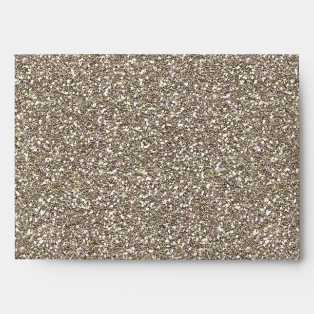 Gold Glitter Glamour Invitation Party Envelope (Back (Top Flap))