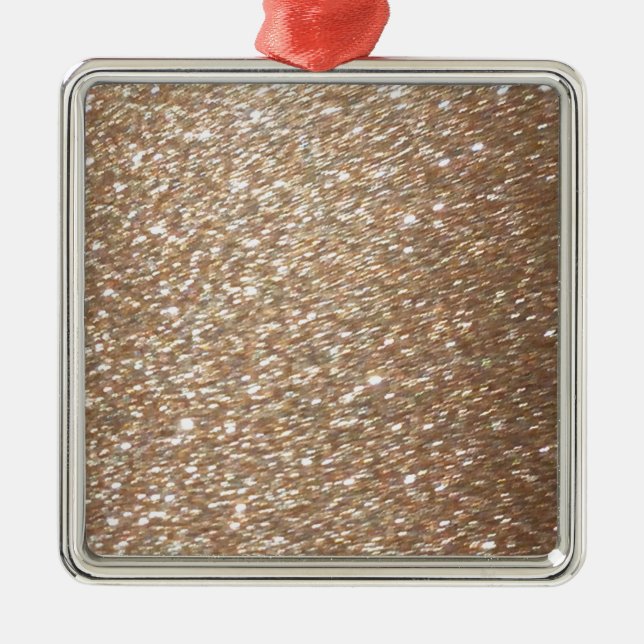 Gold Glitter Glamour Party Festive  Light Sparkles Metal Ornament (Front)