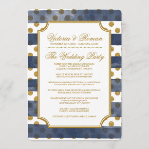 Gold Glitter Glamour Wedding Programs