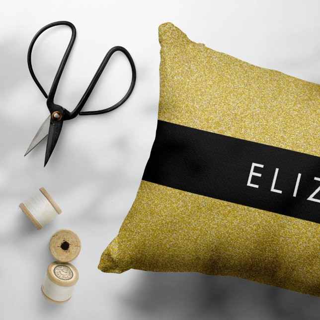 Gold Glitter, Glitter Background, Your Name Pillowcase (Creator Uploaded)