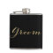 Gold Glitter Groom Flask