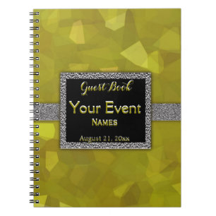Gold Glitter Guest Book