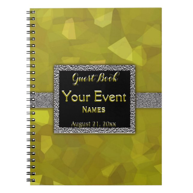 Gold Glitter Guest Book (Front)