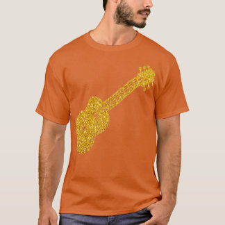 Gold Glitter Guitar T-Shirt