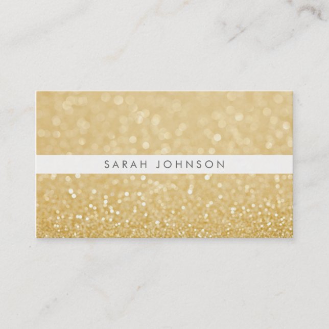 Gold Glitter Hair Stylist Appointment Cards (Front)