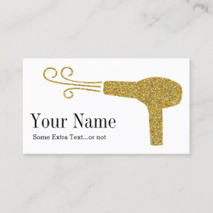 Gold Glitter Hairdresser Salon Business Card