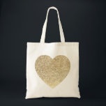 Gold Glitter Heart Wedding Tote Bag<br><div class="desc">This is beautiful tote bag for lovers with the image of red glitter heart for wedding and any other occasion. Even it can be customised with your name or logo.</div>