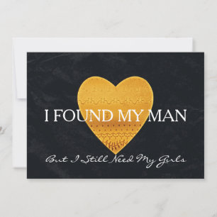 Gold glitter heart Will you be my bridesmaid Invitation