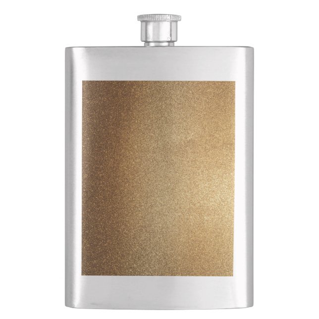 Gold Glitter Hip Flask (Front)