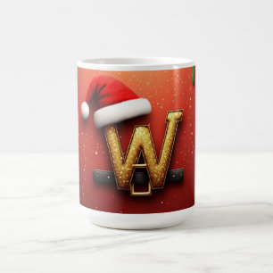 Gold Glitter Holiday W For Winter Names Coffee Mug