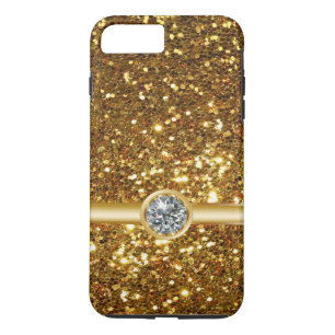 Gold Glitter Jewel iPhone 8 Plus/7 Plus Case
