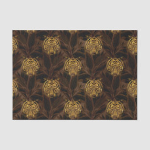 Gold Glitter Jungle Tiger Pattern Tissue Paper