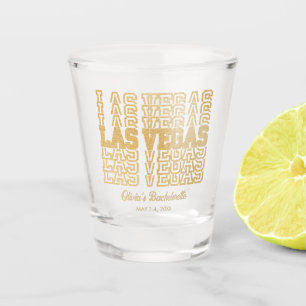 Gold Glitter Las Vegas Bachelorette Favour Shot Glass