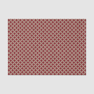 Gold Glitter Lattice on Red Tissue Paper